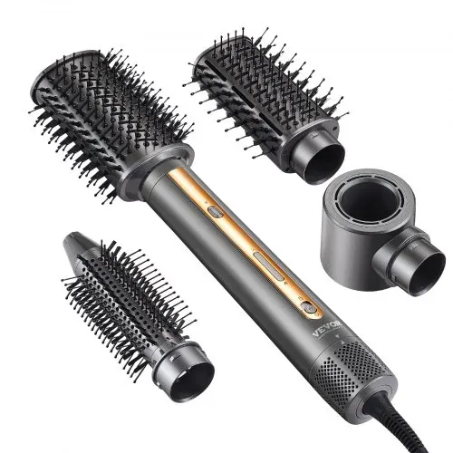 VEVOR 4-in-1-Multi-Haarstyler, 110.000 U/min Hochgeschwindigkeits-Ionen-Airstyler mit 3 Bürsten und 1 Düse, 4 Temperatur- und 3 Geschwindigkeitsstufen, Föhnbürste für Locken, Styling und Volumen – Bild 10
