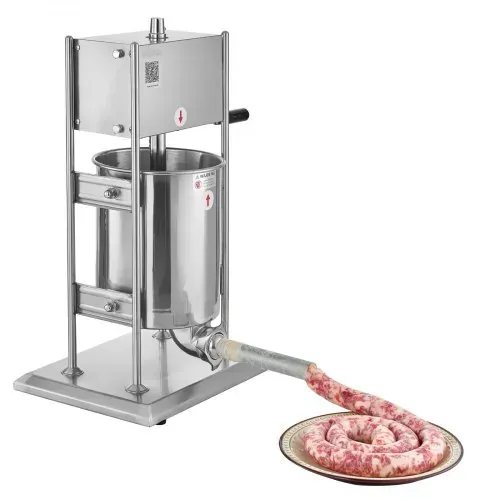 VEVOR manueller Wurstfüller 10 L vertikale Wurstfüllmaschine Fleischfüller mit 2 Geschwindigkeiten (schnell / langsam), Hochleistungsfüller aus Edelstahl mit 5 Wurstfüllrohren, Fleischfüllen – Bild 8