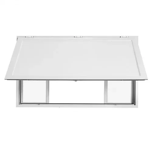 VEVOR Verkaufsfenster für Foodtrucks 1524 x 915 mm aus Aluminiumlegierung, Konzessionsfenster für Imbisswagen, bis zu 85° Aufklappbar, 4 Acryl-Schiebefenster, Verkaufsklappe, Schlepphaken, Regenschutz – Bild 10