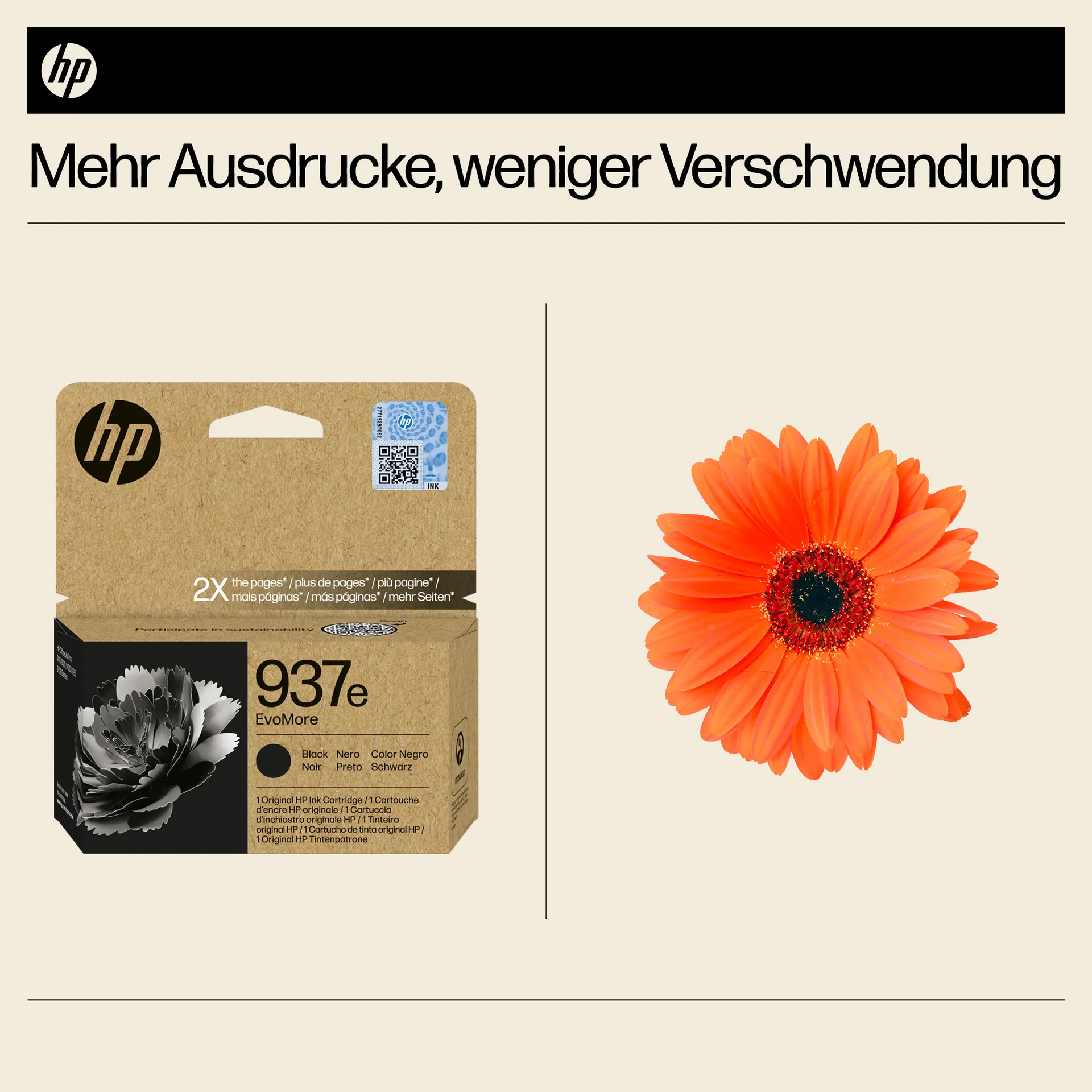HP 937e EvoMore Schwarz Original Druckerpatrone – Bild 5