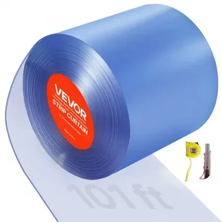 VEVOR PVC-Streifenvorhang, 30,8 x 0,3 m, Lamellenvorhang, Meterware, -20 °C bis 60 °C Vorhangstreifen für Türen von Supermärkten, Garagen, Lagerhallen, Scheunen & Tierställen, transparent VEVOR PVC-Streifenvorhang, 30,8 x 0,3 m, Lamellenvorhang, Meterware, -20 °C bis 60 °C Vorhangstreifen für Türen von Supermärkten, Garagen, Lagerhallen, Scheunen & Tierställen, transparent