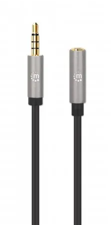Manhattan 356046 Audio-Kabel 3 m 3.5mm Schwarz, Silber – Bild 3