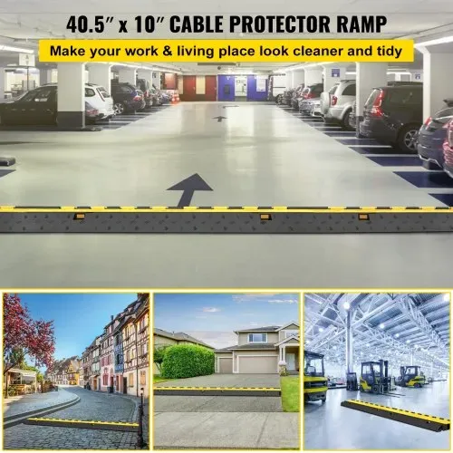 VEVOR Kabelschutzmatte Kabelkanal schwarz Kabelkanal außenbereich 2 Kanal strapazierfähig 66.000 lb Tragkraft Kabel Draht Schnur Abdeckung Rampe Speed Bump Auffahrt 103×25,5×5 cm VEVOR Kabelschutzmatte Kabelkanal schwarz Kabelkanal außenbereich 2 Kanal strapazierfähig 66.000 lb Tragkraft Kabel Draht Schnur Abdeckung Rampe Speed Bump Auffahrt 103×25,5×5 cm
