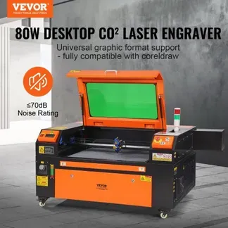 VEVOR 80W CO2-Lasergravierer, 500x700mm, 500mm/s Laserschneidmaschine mit 2-Wege-Pass-Air-Assist, kompatibel mit LightBurn, CorelDRAW, AutoCAD, Windows, Mac OS, Linux, für Holz, Acryl, Stoff VEVOR 80W CO2-Lasergravierer, 500x700mm, 500mm/s Laserschneidmaschine mit 2-Wege-Pass-Air-Assist, kompatibel mit LightBurn, CorelDRAW, AutoCAD, Windows, Mac OS, Linux, für Holz, Acryl, Stoff