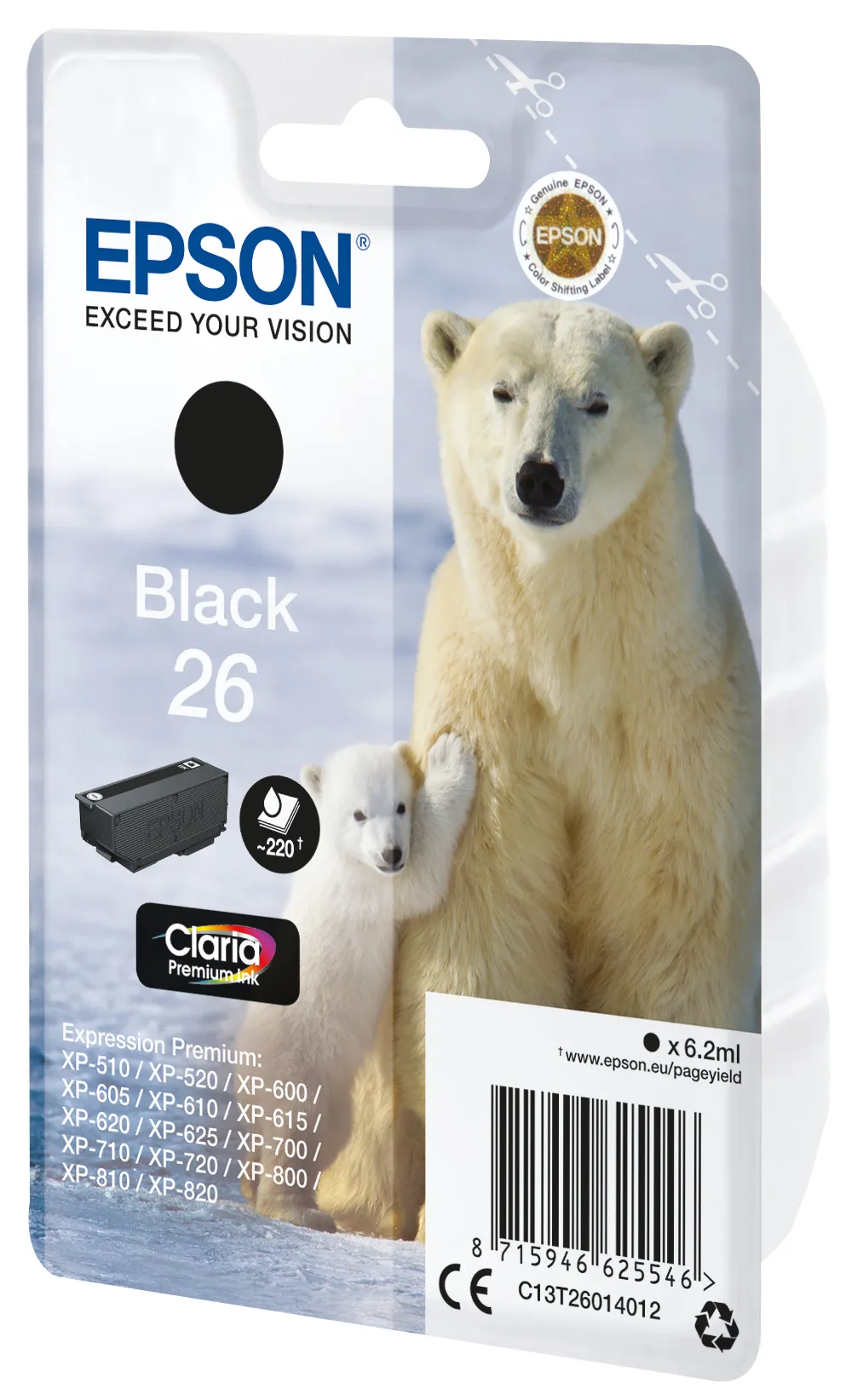Epson Polar bear Singlepack Black 26 Claria Premium Ink – Bild 2