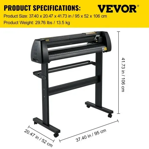 VEVOR Vinyl-Schneidemaschine, 720 mm Papierzufuhr-Schneideplotter-Paket, Vinyldrucker mit einstellbarer Kraft und Geschwindigkeit, LCD-Display, Windows-kompatibles Schilderherstellungsset – Bild 6