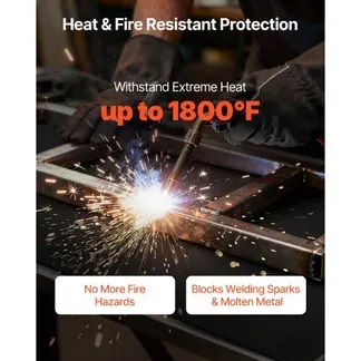 VEVOR Löschdecke, 2er-Pack 508×914 mm flammhemmende Schweißdecke aus Carbonfilz, bis zu 982 °C hitzebeständige Brandschutzdecke, 3,5 mm dicke feuerfeste Isoliermatte, Feuerlöschdecke VEVOR Löschdecke, 2er-Pack 508×914 mm flammhemmende Schweißdecke aus Carbonfilz, bis zu 982 °C hitzebeständige Brandschutzdecke, 3,5 mm dicke feuerfeste Isoliermatte, Feuerlöschdecke