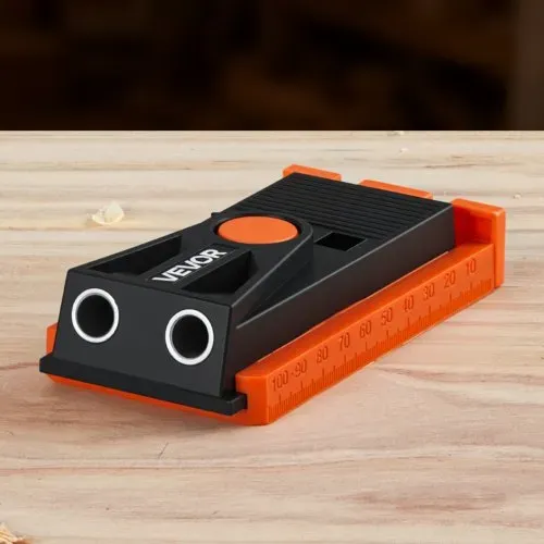 VEVOR Pocket Hole Jig Kit Taschenloch-Vorrichtungssatz 12,7-38,1 mm verstellbar, Vorrichtungs-Taschenlochsystem mit Stufenbohrer Sechskantschlüssel Bohrstoppring Vierkant-Antriebsbit Schrauben – Bild 7