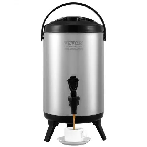VEVOR Heiß- und Kaltgetränkespender Getränkespender 7,6 L, Edelstahl Heiß- und Kaltwasserbrunnen Getränkespender mit Zapfen & Tragegriff für Kaffee, Wasser, Saft Isolierkanne für Cafés, Bars VEVOR Heiß- und Kaltgetränkespender Getränkespender 7,6 L, Edelstahl Heiß- und Kaltwasserbrunnen Getränkespender mit Zapfen & Tragegriff für Kaffee, Wasser, Saft Isolierkanne für Cafés, Bars