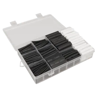 Schrumpfschlauch-Set McPower, 300-teilig in Sortimentsbox, klebend, schwarz/weiß Schrumpfschlauch-Set McPower, 300-teilig in Sortimentsbox, klebend, schwarz/weiß