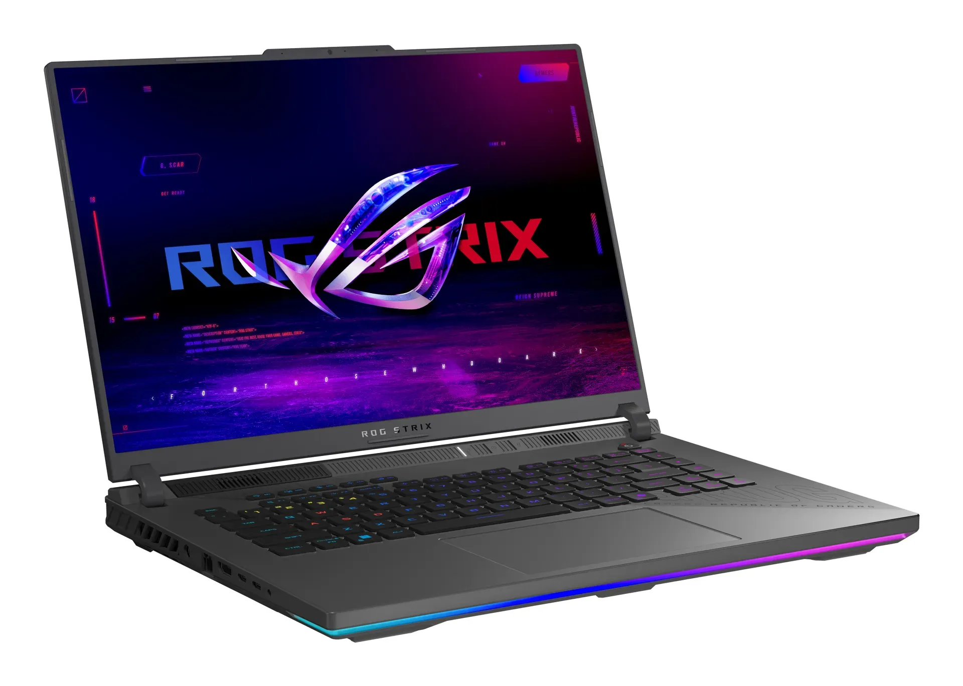 ASUS ROG Strix G16 G614PP-RV030W AMD Ryzen™ 9 8940HX Laptop 40,6 cm (16") WUXGA 32 GB DDR5-SDRAM 1 TB SSD NVIDIA GeForce RTX 5070 Wi-Fi 6E (802.11ax) Windows 11 Home Deutsch Grau – Bild 2