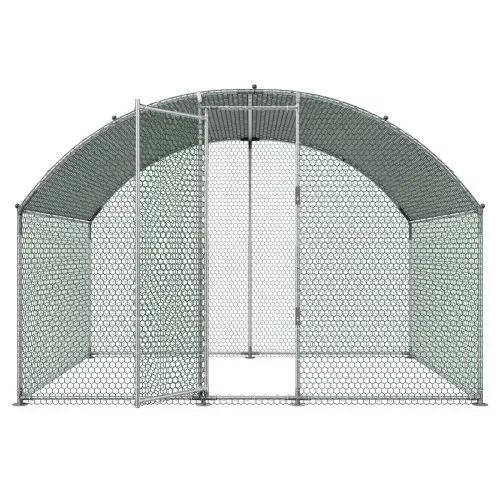 VEVOR Hühnerstall 3x2x2 m Begehbarer Hühnerauslauf mit Abdeckung, Hühnerhaus mit Doppeldach & Sicherheitsschloss Enten- & Kaninchenkäfig Geflügelgehege für Hinterhof Bauernhof Hof – Bild 8