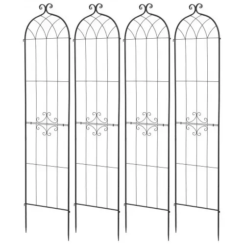 VEVOR Rankgitter, 220x52,5cm 4er-Pack, Metall Rankhilfe mit Pulverbeschichteter Oberfläche & Verriegelungsmechanismus, Kletterhilfe, Garten Spalier, Pflanzengitter für Blumen, Gemüse & Rosen – Bild 9