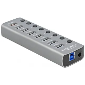 USB 3.2 Gen 1 Hub mit 7 Ports + 1 Schnellladeport + 1 USB-C PD 3.0 Port , USB-Hub USB 3.2 Gen 1 Hub mit 7 Ports + 1 Schnellladeport + 1 USB-C PD 3.0 Port , USB-Hub