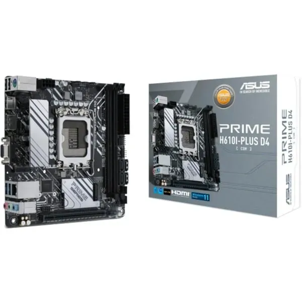 ASUS PRIME H610I-PLUS D4-CSM Intel H610 LGA 1700 mini ITX ASUS PRIME H610I-PLUS D4-CSM Intel H610 LGA 1700 mini ITX