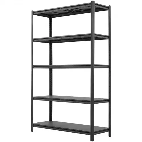 VEVOR Schwerlastregal 1230x465x1962mm, 1360,8kg Belastbares Lagerregal mit Stahlgestell & 5 Verstellbaren Ablagen, Teilbares Steckregal als Werkbank, Flexibles Metallregal für Keller Garage Werkstatt – Bild 9