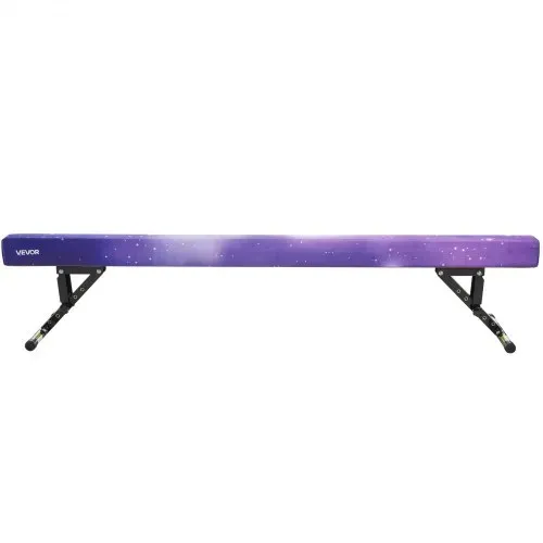 VEVOR Schwebebalken Gymnastik Kinder 241 cm Höhenverstellbar (5-stufig), 158,7 kg belastbarer Gymnastikbalken Turnbalken, Balance Balken Balancierbalken für Fitnessstudio, Galaxy – Bild 9