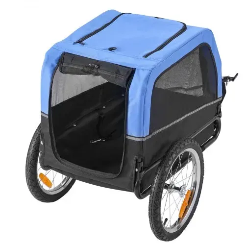VEVOR Hundeanhänger, unterstützt bis zu 30 kg , Fahrradanhänger für kleine & mittelgroße Hunde, klappbarer Rahmen mit Schnellspannrad, universelle Fahrradkupplung, Reflektor, Flagge, interne Leine – Bild 9