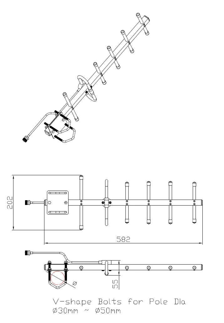 ALLNET Antenne 868MHz 10dbi Antenne (N-Female) YAGI ANT-868-10dbi-Yagi LoRA/HELIUM/HaLow/IoT ALLNET Antenne 868MHz 10dbi Antenne (N-Female) YAGI ANT-868-10dbi-Yagi LoRA/HELIUM/HaLow/IoT