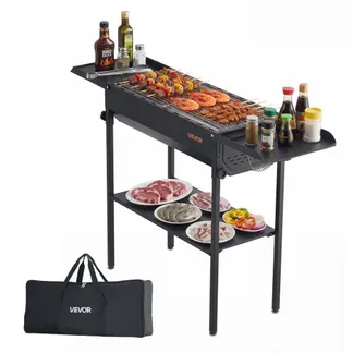 VEVOR Holzkohlegrill mit Verstellbarer Höhe, Klappbaren Seitentischen und Aufbewahrungstasche, Hitzebeständiger und PulverbeschichteterKlappgril Ideal für Camping Gartenpartys Feierlichkeiten VEVOR Holzkohlegrill mit Verstellbarer Höhe, Klappbaren Seitentischen und Aufbewahrungstasche, Hitzebeständiger und PulverbeschichteterKlappgril Ideal für Camping Gartenpartys Feierlichkeiten