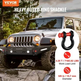 VEVOR 4er-Pack 5/8 Zoll D-Ring-Schäkel mit 3/4 Zoll Schraubstift 13000kg Bruchfestigkeit VEVOR 4er-Pack 5/8 Zoll D-Ring-Schäkel mit 3/4 Zoll Schraubstift 13000kg Bruchfestigkeit