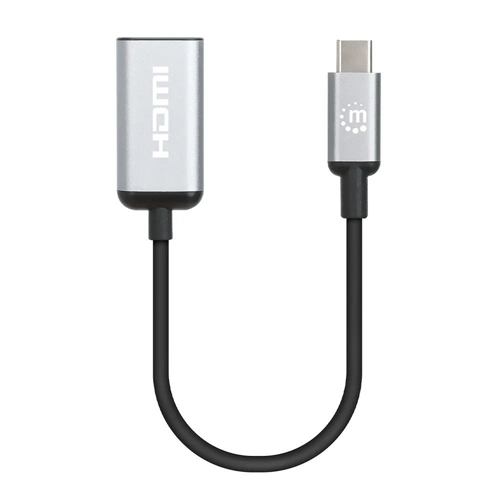 Manhattan 153706 Videokabel-Adapter 0,15 m USB Typ-C HDMI Typ A (Standard) Schwarz, Silber Manhattan 153706 Videokabel-Adapter 0,15 m USB Typ-C HDMI Typ A (Standard) Schwarz, Silber