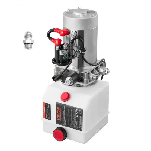 VEVOR 4 Qt Hydraulikaggregat einfachwirkende Kippanhängerpumpe, maximaler Öffnungsdruck 22 MPa und Fördermenge 3,4 L/min, 12 V DC Hydraulikpumpe mit Metallbehälter für Kippanhänger Weiß VEVOR 4 Qt Hydraulikaggregat einfachwirkende Kippanhängerpumpe, maximaler Öffnungsdruck 22 MPa und Fördermenge 3,4 L/min, 12 V DC Hydraulikpumpe mit Metallbehälter für Kippanhänger Weiß