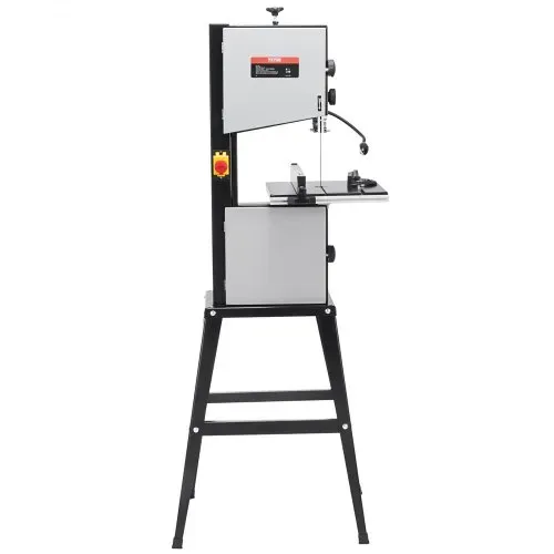 VEVOR Bandsäge mit Ständer, 9,65 Zoll, 506 U/min / 920 U/min, Tischbandsäge mit zwei Geschwindigkeiten, 370 W, 1/2 PS-Motor, 6 Zoll Schnitthöhe, 72,13 Zoll Sägeblattlänge, mit Anschlag und Gehrungsanschlag, für die Holzbearbeitung von Aluminium und Kunststoff – Bild 8