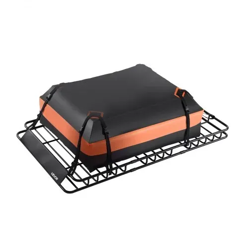 VEVOR Dachkorb Auto 1625 x 990 x 105 mm Dachträgerkorb 113,4 kg Tragkraft, Autodachkorb mit Wasserdichter Gepäcktasche Netz Ratschengurten, Gepäckkorb Geeignet für SUV Lkw Pkw, Schwarz – Bild 9