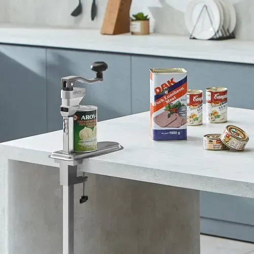 VEVOR kommerzieller Dosenöffner, manueller Tischdosenöffner für Dosen bis zu 40 cm Höhe, höhenverstellbarer Konservenöffner mit Schrauben & Tischklemme, Büchsenöffner für Restaurants Hotels – Bild 7
