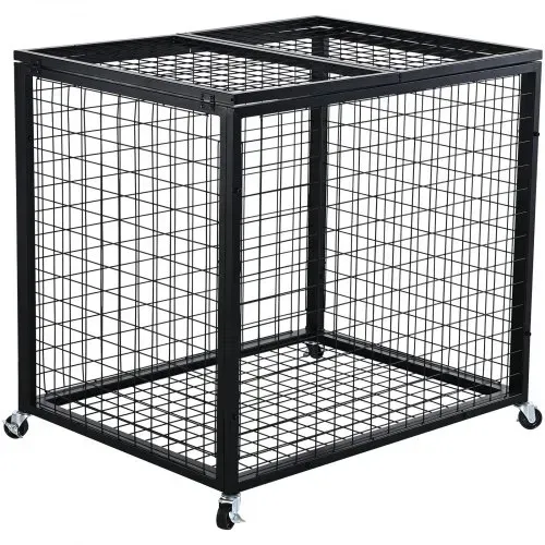 VEVOR Ballwagen Rollwagen 850 x 675 x 825 mm Sportbällen, Abschließbarer Basketballkäfig Ballkäfig, Sportausrüstung für den Innen- und Außenbereich, Rollbar Aufbewahrungswagen aus Stahl für Garagen – Bild 8