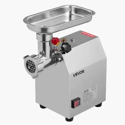 VEVOR elektrischer Fleischwolf mit 2,3 kg/min Kapazität, industrieller 600 W Tisch-Fleischwolf mit Klinge & Mahlplatte, Wurstmaschine, kommerzieller Fleischwolf aus Edelstahl für Küche Restaurant – Bild 10