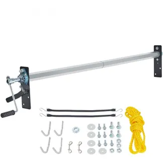 VEVOR Planenroller-Set mit Handkurbel, 162,6 cm bis 264,2 cm breit, Aluminiumlegierung, manueller Planenroller auf Kabinenhöhe für Muldenkipper mit 17,8 cm Schwammgriff, perfekt für Muldenkipper, Anhä VEVOR Planenroller-Set mit Handkurbel, 162,6 cm bis 264,2 cm breit, Aluminiumlegierung, manueller Planenroller auf Kabinenhöhe für Muldenkipper mit 17,8 cm Schwammgriff, perfekt für Muldenkipper, Anhä