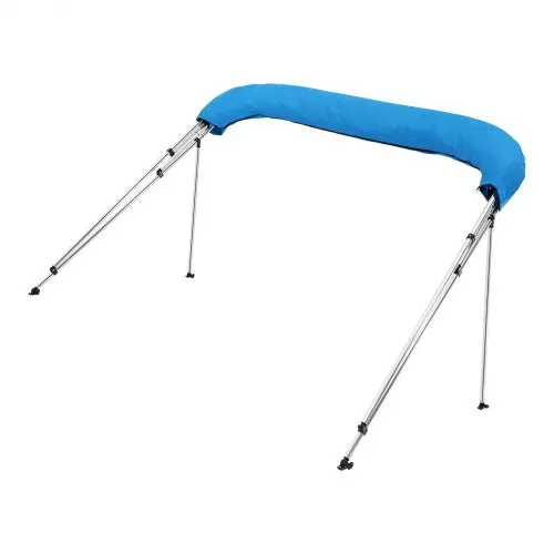 VEVOR Bimini Top Bootsabdeckung Sonnenverdeck (4 Bögen) aus 600D Polyester mit Rahmen aus Aluminiumlegierung, wasserdichte Sonnenschutz-Bootsmarkise mit Aufbewahrungstasche, 216-229 cm (B) Blau – Bild 9
