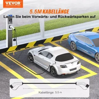 VEVOR Typ2 Ladekabel für Elektroauto/Hybrid EV Ladekabel E-Autoladekabel Wallbox 22kw TPU-Ladekabel 5m Kabellänge 3-Phase AC 380V Typ2 auf Typ2 Wasser-/Staubdicht Mit allen Typ-2-Modellen Kompatibel VEVOR Typ2 Ladekabel für Elektroauto/Hybrid EV Ladekabel E-Autoladekabel Wallbox 22kw TPU-Ladekabel 5m Kabellänge 3-Phase AC 380V Typ2 auf Typ2 Wasser-/Staubdicht Mit allen Typ-2-Modellen Kompatibel