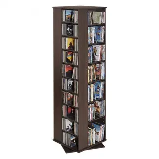 VEVOR Medienregal 475x475x1636 mm, CD-Turm, Drehbares Bücherregal mit 34 Fächern für CDs, DVDs, Bücher & Spiele-Discs, DVD-Ständer für Wohnzimmer, Homeoffice & Aufnahmeraum, Braun VEVOR Medienregal 475x475x1636 mm, CD-Turm, Drehbares Bücherregal mit 34 Fächern für CDs, DVDs, Bücher & Spiele-Discs, DVD-Ständer für Wohnzimmer, Homeoffice & Aufnahmeraum, Braun