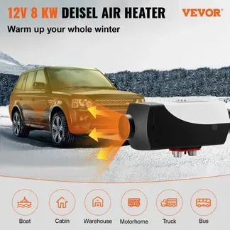 VEVOR 12V Standheizung Diesel, 5-8KW Diesel Lufterhitzer, Air Diesel Heizung, Air Standheizung, Luft Dieselheizung, Standheizung für Auto RV Boote LKW Wohnmobil Bus VEVOR 12V Standheizung Diesel, 5-8KW Diesel Lufterhitzer, Air Diesel Heizung, Air Standheizung, Luft Dieselheizung, Standheizung für Auto RV Boote LKW Wohnmobil Bus