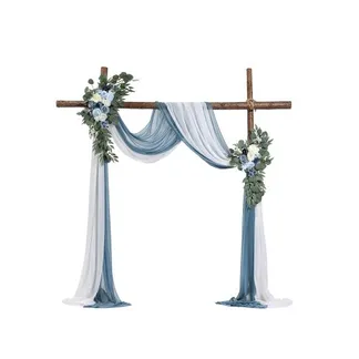 VEVOR Künstliches Blumenset für Hochzeit Bogen, blaue Blumen für Traubogen mit Vorhängen (4er-Set) – 2 Blumenarrangements, 2 transparente Vorhänge, für Zeremoniensträuße, Empfangshintergrunddekoration VEVOR Künstliches Blumenset für Hochzeit Bogen, blaue Blumen für Traubogen mit Vorhängen (4er-Set) – 2 Blumenarrangements, 2 transparente Vorhänge, für Zeremoniensträuße, Empfangshintergrunddekoration
