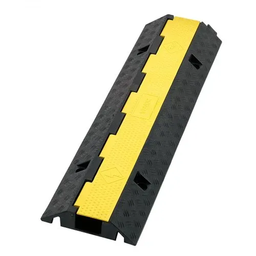 VEVOR 1000 mm Kabelbrücke, 9979 kg Tragkraft, 1-Kanal-Überfahrschutz aus Gummi, Stolperschutz, Bodenabdeckungen, für Bereiche mit hoher Schwelle, Zuhause, Büro, Lager, 1 Stk. – Bild 8