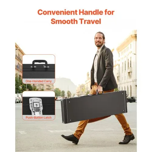 VEVOR Gitarrenkoffer Hartschalenkoffer für Bassgitarre Case 122cm / 48,03 inch Abschließbar – Bild 4