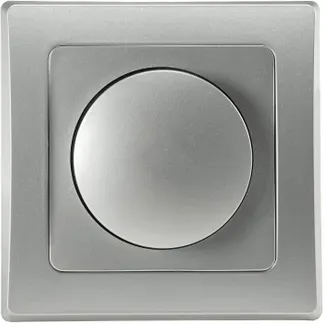 DELPHI Dimmer für LED Lampen 250V~/ 3-60W, inkl. Rahmen, UP, silber DELPHI Dimmer für LED Lampen 250V~/ 3-60W, inkl. Rahmen, UP, silber