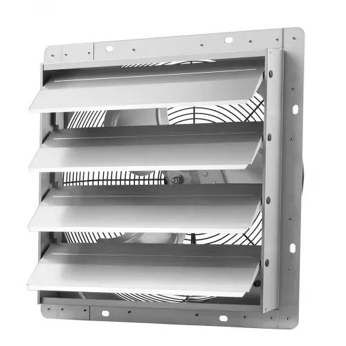 VEVOR 413 mm Abluftventilator mit Lamellen Industrie Wandventilator 72 W, Wandlüfter für Garage Gewächshaus Werkstatt, Stahlgehäuse, 3862 m³/h Lüftung, 1350 U/min Motor, Leiser Betrieb, Wandmontage – Bild 8