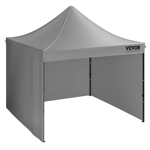 VEVOR Pavillon 304,8x304,8x320cm Gartenzelt 500D PU-Silber-Gewebe Faltpavillon höhenverstellbar inkl. Aufbewahrungstasche Partyzelt 6-8 Personen Pop up Zelt Faltzelt Gartenpavillon für Campingausflug – Bild 9
