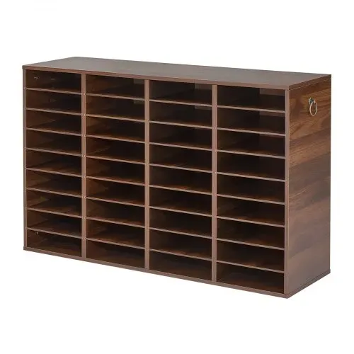 VEVOR Dokumentenablage Holz Schreibtisch Organizer mit 36 Fächern Braun, Ablagefach für Standard-A4-Dokumente Akten & Papiere, mit Verstellbaren Einlegböden für Büro, Zuhause & Klassenzimmer, MDF – Bild 8