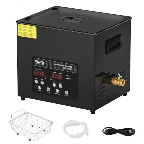 VEVOR 10 L Ultraschallreiniger 240 W digitales Ultraschallreinigungsgerät mit Schonmodus & verbesserter Entgasung, 40 kHz industrieller Schmuckreiniger mit Heizung & Timer, für Brillen Uhren Schwarz – Bild 8