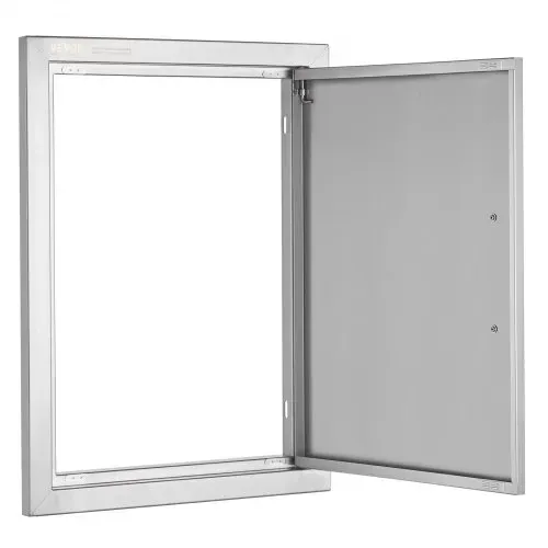 VEVOR Grill-Zugangstür, 407 x 559 x 46 mm, Einzelne Außenküchentür, Flächenbündig Montierte Edelstahltür, Vertikale Wandtür mit Griff, für Grillinsel, Grillstation, Außenschrank usw. – Bild 10