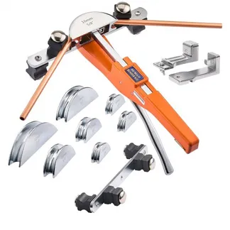 VEVOR Rohrbiegegerät, 6-22 mm, Biegemaschine bis 90°, Vorwärts-/Rückwärts-Handbiegewerkzeug, Rohrbieger mit 7 Aluminiumlegierungs-Biegebacken, für Kupferrohre in der Klima- & Kältetechnik VEVOR Rohrbiegegerät, 6-22 mm, Biegemaschine bis 90°, Vorwärts-/Rückwärts-Handbiegewerkzeug, Rohrbieger mit 7 Aluminiumlegierungs-Biegebacken, für Kupferrohre in der Klima- & Kältetechnik