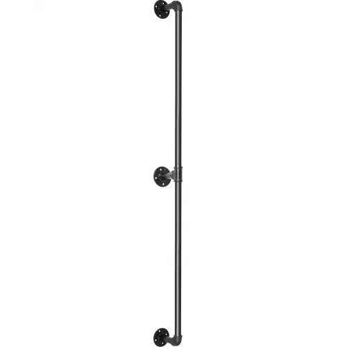 VEVOR 2x Retro Wasserrohr Handlauf 212cm Industrieller Windeisen Korridor Kohlenstoffstahl 3x Wandhalterungen Handlauf Rustikal 200kg Tragfähigkeit Geeignet für Handläufe im Innen-/Außenbereich – Bild 8