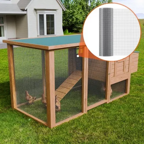VEVOR Drahtgeflecht, 610 mm x 15,24 m, Volierendraht, 19 Gauge, feuerverzinkte Maschendrahtrolle, Maschendrahtzaun, Maschendraht für Kaninchenkäfige, Garten, kleine Nagetiere – Bild 7