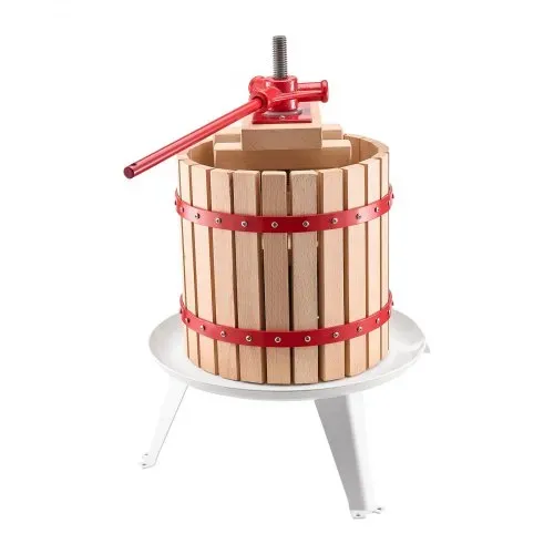 VEVOR Obstweinpresse Obstmühle (12 L) mit Massivholzkorb mit 8 Blöcken, robuster manueller Entsafter, Apfelweinpresse Apfelpresse Traubenpresse Olivenölpresse mit Griff Saftpresse für Küche – Bild 8